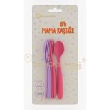Asitan 6 Lı Mama Kaşığı Beslenme Aksesuarı Pembe & Mavi Çok Renkli Tek Ebat