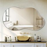 Asitan 60X90 Asimetrik Duvar Dekor Aynası/duvar Aynası/konsol Aynası/estetik Ayna Gümüş 60 x 80 - Çok Renkli