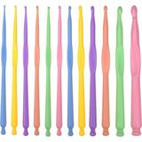 Asitan Aelike Plastik Tığ Kancası, Seyahat Için, Ergonomik Set, Artritik Eller Için, 12'li Paket 2 – - Çok Renkli