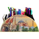 Asitan Ahşap Ayasofya Görselli Masaüstü Kalemlik Kalem Kutusu Organizer,krem1 Tek Ebat - Çok Renkli