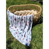 Asitan Alpar Tekstil Bambu Müslin Örtü & Battaniye 120X120CM (Gemi) - 120 x 120 cm - Renkli