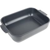 Asitan Appolia Dikdörtgen Saplı Fırın Kabı, Seramik, Arduvaz/gri, 7,2 x 31 x 21,7 Cm, Kapasite: Yakl. - Çok Renkli