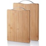 Asitan Balsa Grup Bambu Kesme Tahtası Ikili Bambu Kesme Tahtası 30X20 & 32X22 - Çok Renkli