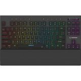 Asitan Beru Siyah 2.4g + Bt Wireless Rgb Red Swıtch Mekanik Gaming Oyuncu Klavye Slim Low Profile Tkl - Çok Renkli
