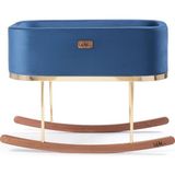 Asitan Beside Large Modern Premium Anne Yanı Bebek Beşik (Gold, Blue) - 100 x 100 cm