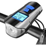 Asitan Bisiklet LCD Hız Gösterge Km Ekranı Su Geçirmez Şarjlı LED Işık 4 Mod Işık Korna 6 Mod Ses - Çok Renkli