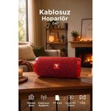 Asitan Bluetooth Hoparlör Kablosuz Taşınabilir Ses Bombası Tws USB Tf D47 Kırmızı - Çok Renkli
