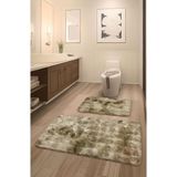 Asitan Bubble Tavşan Tüyü, Kaymaz Taban, Pofuduk, Ultra Lüks, Yıkanabilir 2'li Banyo Paspası (Eskitme - Çok Renkli