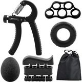 Asitan Buffer® 5 Parça El, Kol ve Parmak Egzersiz Spor Aletleri Seti Fitness Takımı - Çok Renkli