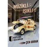 Asitan Büyük Boy Metal Çek Bırak Vosvos Oyuncak Araba - Sesli Işıklı Kapıları Açılan Nostaljik M - Çok Renkli