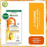 Asitan C Vitamini Yorgunluk Karşıtı Ampul Kağıt Yüz Maskesi