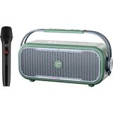 Asitan C1 100W Taşınabilir Rgb Bluetooth Hoparlör Mikrofonlu Karaoke Parti Speaker Yeşil - Çok Renkli