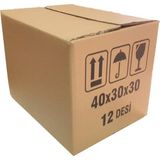 Asitan Çelikpençe 12 Desi Çift Oluklu Karton Koli 40X30X30 cm 10 Adet - Çok Renkli