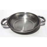 Asitan Çift Saplı Çekiç Dövme Paslanmaz Mat Çelikten 16CM Yumurta Tavası 35MM Derinlikte Sahan Yumur - Çok Renkli