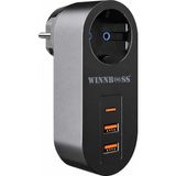 Asitan Coverzone 3 USB Termal Akım Korumalı Priz 1 Type-C 2 USB Çıkışlı Akıllı Akım Dengeleme Ço - Çok Renkli