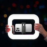Asitan Coverzone 3in1 Şarjlı LED Ring Light Video Işık Seti Telefon Tutucu Bluetooth Kumandalı 20W 250 - Çok Renkli