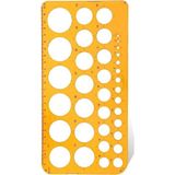 Asitan Daire Şablonu Büyük Cetvelli 1-36 mm 1 Adet Arlantis 24 cm Cetvelli Teknik Çizim Daire Cetveli - Çok Renkli