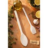 Asitan Doğal Şimşir Ağacı Ahşap Tahta Kaşık Spatula Seti Ağaç Kaşık (2li Set) - Çok Renkli