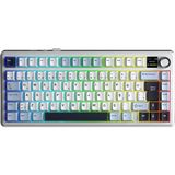 Asitan F75 Max Mekanik Rgb Tkl Graywood V4 Switch Kablosuz Makrolu Hot Swap Türkçe Q Klavye Lacivert - Çok Renkli