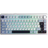 Asitan F75 Mekanik Rgb Tkl Graywood V4 Switch Kablosuz Makrolu Hot Swap Türkçe Q Klavye Lacivert - Çok Renkli