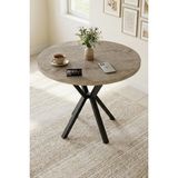 Asitan Falez Mutfak Masası 90 cm Yuvarlak Masa Modern Metal Ayaklı Cafe Balkon Ofis Yemek Masası 9826 Tr - Çok Renkli