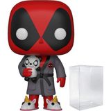 Asitan Funko Pop Marvel: Deadpool Parody - Bedtime Deadpool In Robe Vinil Figür (Uyumlu Kutu Koruyucu Kıl - Çok Renkli