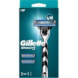 Asitan Gillette Mach3 Tıraş Makinesi + 2 Adet Yedek Tıraş Bıçağı