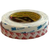 Asitan Güçlü Çift Taraflı Bant Seti Köpük Bant 15 mm x 4.5 mt + Ince Şeffaf 15 mm x 5 mt - Çok Renkli