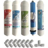 Asitan Ihlas Aura Cebilon Plus Uyumlu 12 Inç Inline 5'li Membranlı Filtre Seti (Dirsek Hediyeli) - Çok Renkli