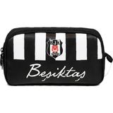 Asitan Iki Gözlü Erkek Çocuk Bjk Baskılı Siyah ve Beyaz Okul Kalem Çantası/kalemlik - 26374 - Renkli