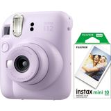 Asitan Instax Mini 12 Lila Fotoğraf Makinesi ve 10'lu Mini Film - Çok Renkli