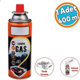 Asitan Kamp Gazı Bütan Propan Gaz Tüpü Portatif Ocak Kartuşu Tek Kullanımlık Pürmüz 400 ml 1 Ade - Çok Renkli