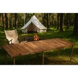 Asitan Katlanır Kamp, Piknik ve Bahçe Masası 75X180 cm - Ceviz Renk - Çok Renkli