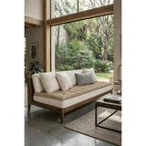 Asitan Keten Koltuk Şiltesi 5 cm Dolgulu | Koltuk Pedi, Balkon ve Sedir Için (Açık Kahverengi, 140X80) - Çok Renkli