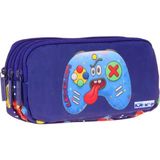 Asitan Kids Good Game Baskılı Lacivert - Kırmızı Erkek Çocuk Okul Kalemliği Kalem Çantası - L5391 - Renkli