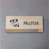 Asitan Klasik Mdf Serisi Mutfak Kendinden Yapışkanlı Kapı Isimliği - Çok Renkli