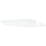 Asitan Köşe Duvar Dolabı Rafı, Cam, 68 cm - Renkli