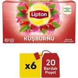Asitan Kuşburnu Bitki Süzen Poşet Çay 20LI x 6 Adet