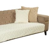 Asitan Latuda Home Ponela Bohem Ponponlu Koltuk Örtüsü 90X200 cm Sadece Oturma Alanı (1 Adet)- Ekru - 0,6 x 19 x 29 cm - Çok Renkli