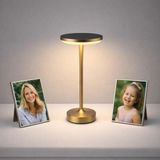 Asitan LED Dimli 3 Renk Dekoratif Masa Lambası Dokunmatik Şarj Edilebilir Type-C (28CM) - Çok Renkli