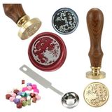 Asitan Mektup Damga Mühürü Taç & Arı + 30 Mühür Mumu + Eritme Kaşığı - Çok Renkli