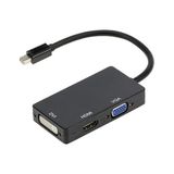 Asitan Mini Displayport To HDMI DVI VGA Kablo Çevirici Dönüştürücü Thunderbolt Mini Dp To HDMI DVI V - Çok Renkli