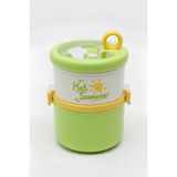 Asitan ml 2 Kat Sızdırmaz 304 Paslanmaz Çelik Bento Lunch Box Yeni Nesil Sefer Tası -FFLBOX12167 - Çok Renkli