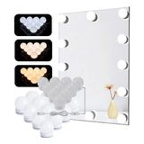Asitan Nostalji Hollywood Tarzı 10LU USB Beyaz LED Işıklı Lamba - Makyaj Masası Aynası Için - Çok Renkli