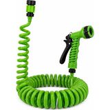 Asitan Orret Home 15 Metre Spiral Bahçe Sulama Hortumu Seti, 7 Fonksiyonlu Sprey Tabancalı Uzayabilir Kom