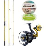 Asitan Outdoor Profesyonel Olta Seti Okuma Makaira Surf 4,30 cm 100-250 3 Parça Yellow Surf Kamışı&okum - Çok Renkli