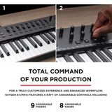 Asitan Oxygen 61 Mkv USB Mıdı Klavye Kontrolör | Müzik Üretimi Için 61 Hız Hassasiyetli Tuş, 8 Beat P - Çok Renkli