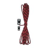 Asitan Paracord 550 4mm 7 Çekirdek Outdoor Bileklik Çadır Kamp Ipi 5 Metre Kırmızı-Siyah Kamuflaj - Çok Renkli