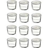 Asitan Paşabahçe Kapaklı Cam Saklama Kabı, 12 Li Set, Kahvaltılık, 220CC, Beyaz - Çok Renkli