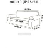 Asitan Pelüş 3 Kişilik Welsoft Kanepe Örtüsü | Lastikli Koltuk Örtüsü |çekyat Örtüsü| Koltuk K - 0,6 x 19 x 29 cm - Çok Renkli
